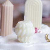 2pc Geometric Wave Twisted Candle