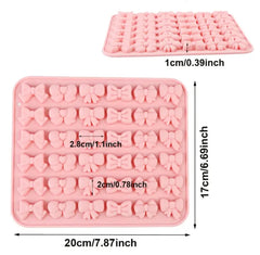 36-Cavity Pink Silicone Bowknot