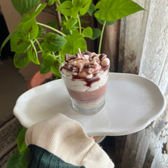 Candle dessert