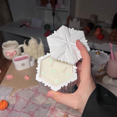 Snowflake candle jar