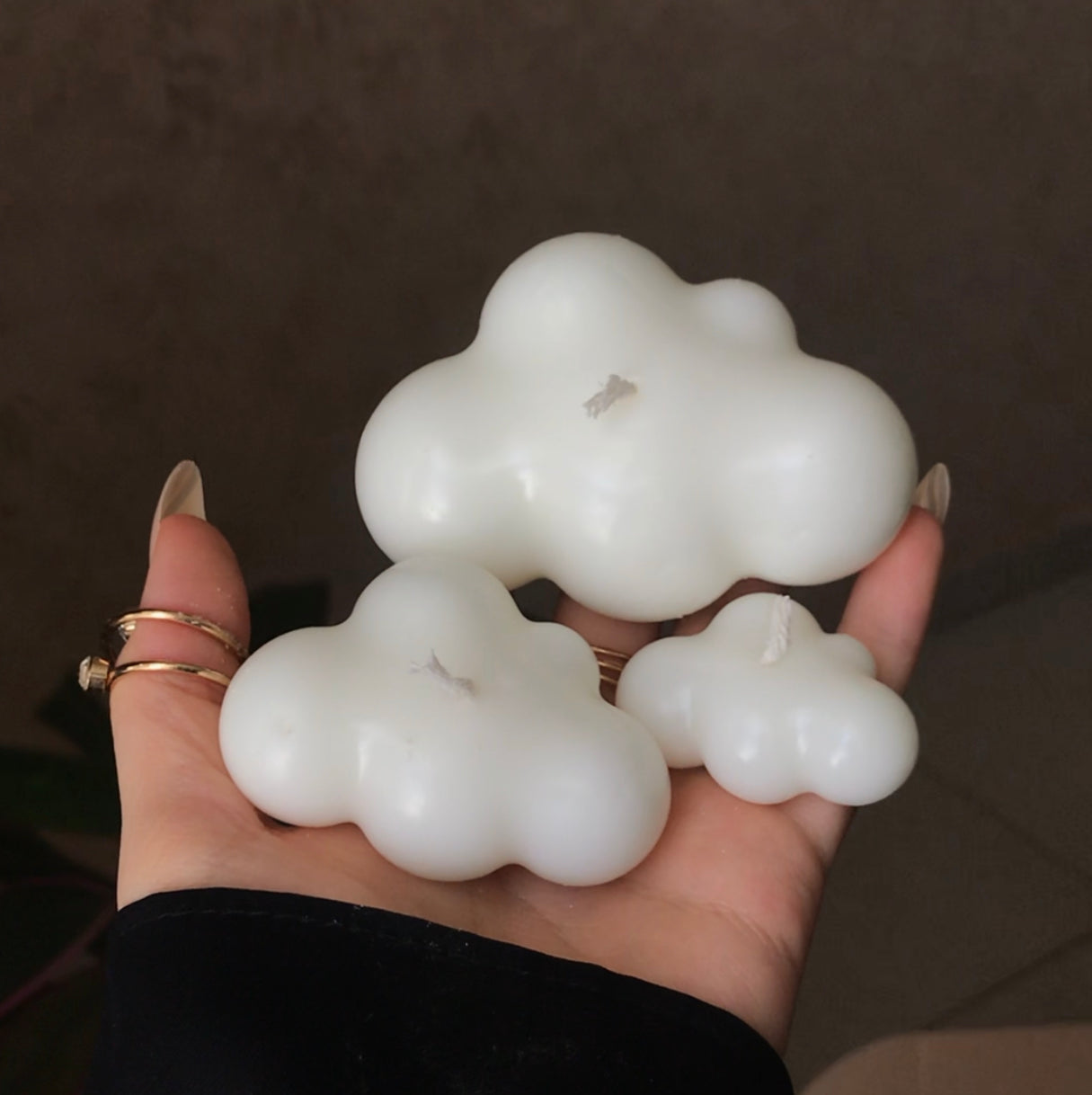 3pcs Cute Clouds Shape Candle