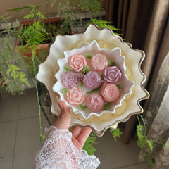 صحن مشرشف حجم صغير بالشمع