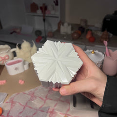 Snowflake candle jar