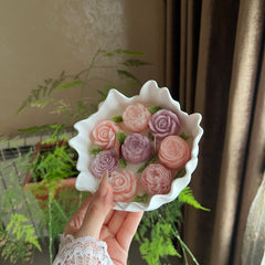 صحن مشرشف حجم صغير بالشمع