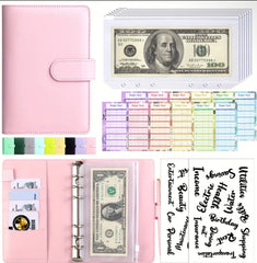 Financial Savings Book with, for Money Management, Bills, Receipts - Compact Personal Finance Planner, Money Savings Book, Stylish Cover Finish, Secure Closure Stra